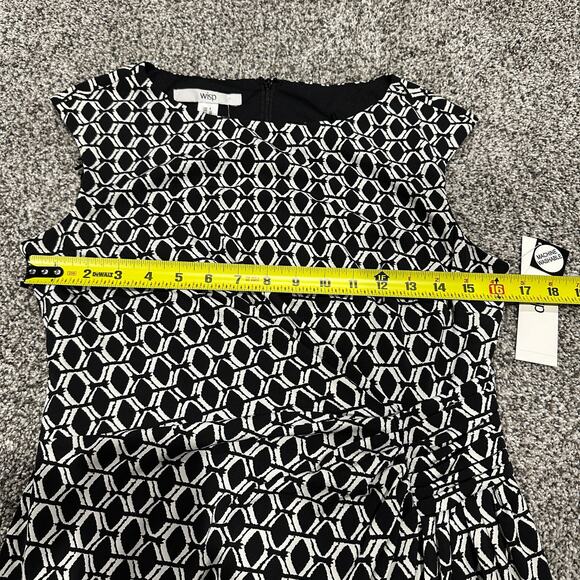 New with tags, WISP, Zipper, Black White Pattern Dress, Size 8 - Picture 4 of 10